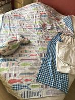LIEF Dekbedovertrek met Vissen blauw met onderlaken, Gebruikt, Blauw, Dekbedovertrek, Ophalen of Verzenden