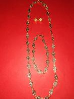 Mattenklopper set ketting armband oorbellen, Ophalen of Verzenden, Nieuw, Goud, Goud