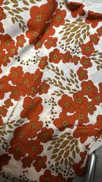 Grote lap originele retro stof, Hobby en Vrije tijd, Stoffen en Lappen, 120 cm of meer, 200 cm of meer, Oranje, Ophalen of Verzenden