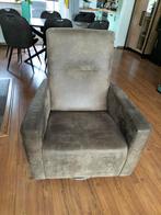Bruin grijs draai fauteuil, Huis en Inrichting, Fauteuils, Ophalen, Gebruikt, Minder dan 75 cm, 50 tot 75 cm