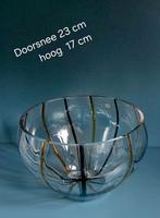 Kristallen vaas Muranoglas met vloeiende filamenten, Ophalen of Verzenden