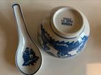 Vintage Chinese goden rijstkommen Fu Lu Shou decor, Antiek en Kunst, Verzenden