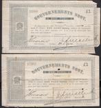 South Africa One Pound Pretoria 28.05.1900 2 Biljetten, Postzegels en Munten, Bankbiljetten | Afrika, Verzenden, Zuid-Afrika, Setje