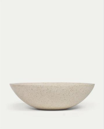 Kave Home Wastafel Delina Vrijstaand Wit Terrazzo Ø40cm beschikbaar voor biedingen