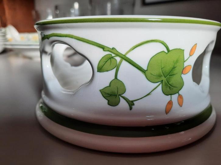 Geranium theelicht waxinelicht houders theepot onderstel, Huis en Inrichting, Keuken | Servies, Zo goed als nieuw, Overige typen