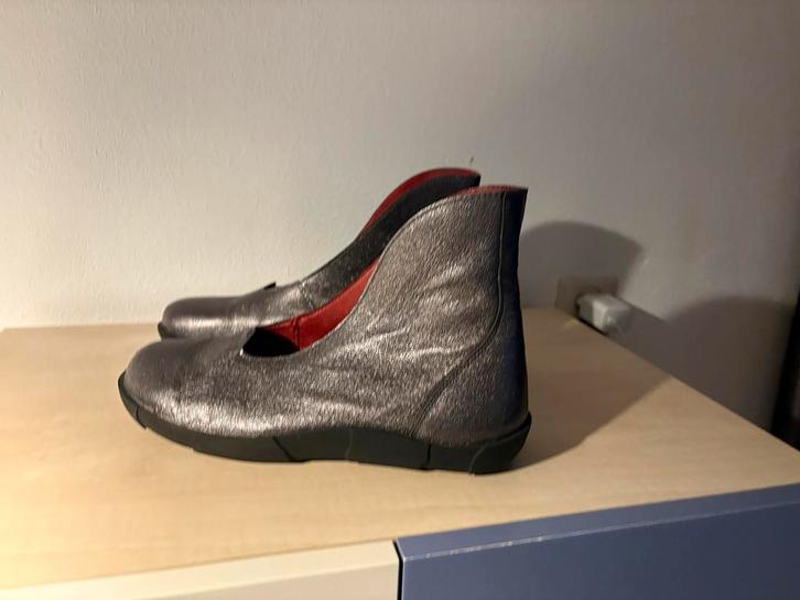 Jan Jansen leren instappers, maat 39, Kleding | Dames, Schoenen, Gedragen, Instappers, Grijs, Ophalen of Verzenden