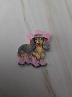 Cowboy Teckel Strijk Embleem, Unknown, Nieuw, Button, Dier of Natuur