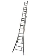 Opsteekladder 3 x 14  werkhoogte 900 cm. Één keer gebruikt., Doe-het-zelf en Verbouw, Ophalen, Zo goed als nieuw, 4 meter of meer