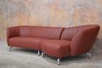 NIEUWbeklede rode leren Leolux Pupilla design hoekbank, 250 tot 300 cm, Leolux, Leolux, 125 tot 150 cm