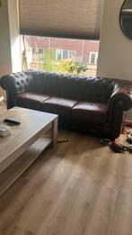 Lederen Chesterfield bankstel, Huis en Inrichting, Banken | Sofa's en Chaises Longues, Minder dan 75 cm, Leer, Ophalen of Verzenden