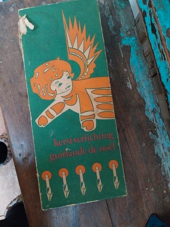 Vintage gekleurde kerstlampjes, Diversen, Kerst, Gebruikt, Ophalen of Verzenden
