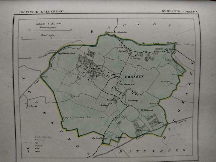 107 / Horssen  / Altforst  Litho 1867 Kuyper  GLD, Antiek en Kunst, Kunst | Litho's en Zeefdrukken, Ophalen of Verzenden