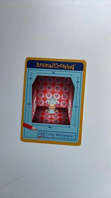 D09 Kirby Wallpaper - Animal Crossing e-Reader kaart - mint beschikbaar voor biedingen
