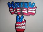 13 x Sticker Amerikaanse peace vlag, USA peace flag sign, Verzenden, Nieuw