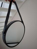 Ronde spiegel met zwarte band, Minder dan 50 cm, Rond, Ophalen of Verzenden, Zo goed als nieuw