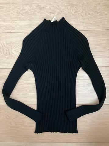 Sezane Charly zwart trui merino wol labelmt M draagmt S zgan beschikbaar voor biedingen