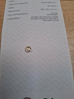 Gele Saffier 1.05 ct, Rond, Onbehandeld, IGI Certificaat, Ophalen of Verzenden, Nieuw