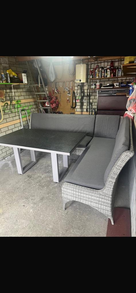 Mooie Sensa Loungeset met Tafel, Tuin en Terras, Tuinsets en Loungesets, Zo goed als nieuw, Loungeset, Wicker, 5 zitplaatsen, Bank
