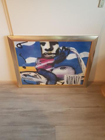 Groot reproductie schilderij herman brood  beschikbaar voor biedingen