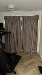 Gordijn met uitschuifbare rail, Grijs, 150 tot 200 cm, Ophalen of Verzenden, Zo goed als nieuw