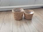 2 manden rotan riet, Huis en Inrichting, Woonaccessoires | Schalen en Manden, Rond, Gebruikt, Ophalen of Verzenden, Riet