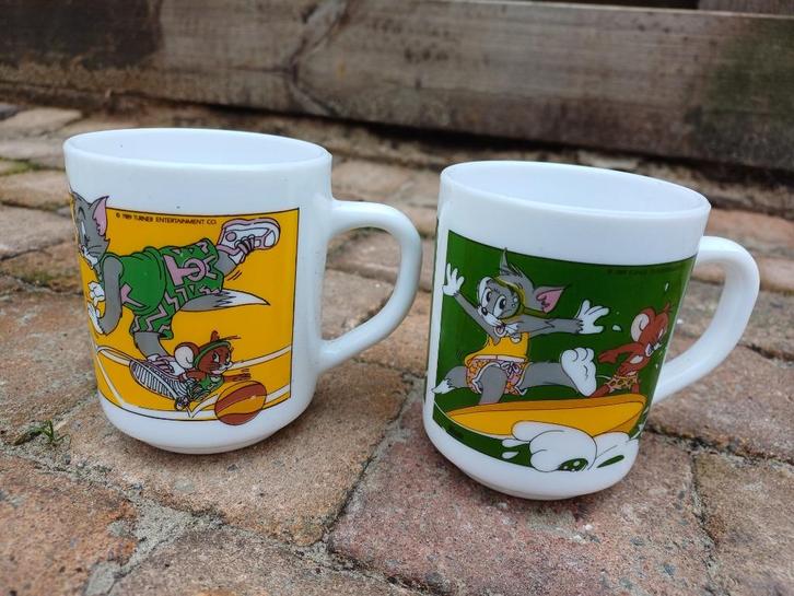 2 Tom & Jerry mokken van Arcopal France/ Dixan uit 1989, Verzamelen, Film en Tv, Zo goed als nieuw, Tv, Gebruiksvoorwerp, Ophalen of Verzenden