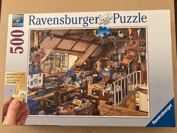 Ravensburger puzzel 500XL stukjes : Oma’ s Zolder beschikbaar voor biedingen