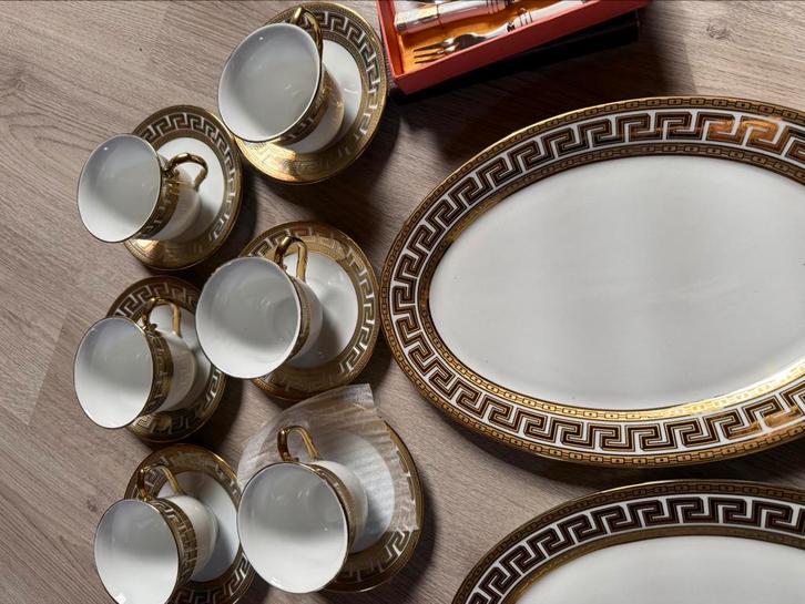 Vintage 1794 thun mz czech 24ct gold servies, Antiek en Kunst, Antiek | Servies compleet, Ophalen of Verzenden