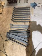 Duimhengen, Deurhengen, 24x scharnieren, Doe-het-zelf en Verbouw, Hang- en Sluitwerk, Ophalen, Zo goed als nieuw, IJzer, Slot