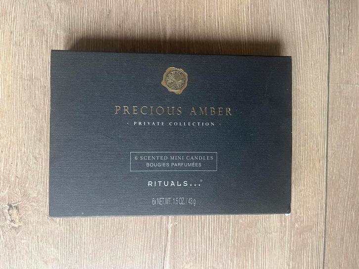 Precious Amber waxinelichtjes/ waxinelichten 6x , 43 gr, Huis en Inrichting, Woonaccessoires | Kandelaars en Kaarsen, Nieuw, Kaars