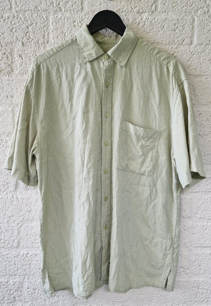 Lichtgroene luchtige blouse van zijde – Jos. A. Bank maat L, Kleding | Heren, Overhemden, Blauw, Ophalen of Verzenden
