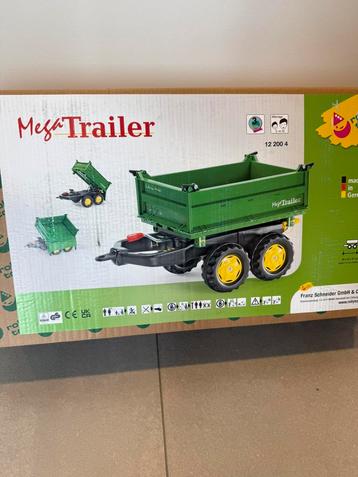 Rolly Toys Mega Trailer John Deere Groen - 122004 beschikbaar voor biedingen