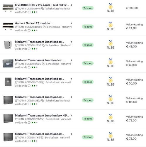 GROTE voorraad nwe schakel elektra kasten boxen, Hobby en Vrije tijd, Elektronica-componenten, Nieuw, Ophalen of Verzenden