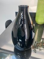 Glazen vaas zwart  37 cm hoog, Ophalen, Zwart, Minder dan 50 cm, Glas