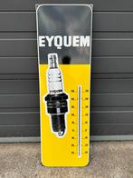 Eyquem bougie emaille reclamebord thermometer, Ophalen of Verzenden, Zo goed als nieuw, Reclamebord