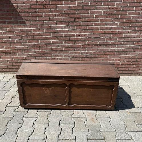 Antieke houten kist van bakkers bakfiets, Huis en Inrichting, Woonaccessoires | Kisten, Ophalen