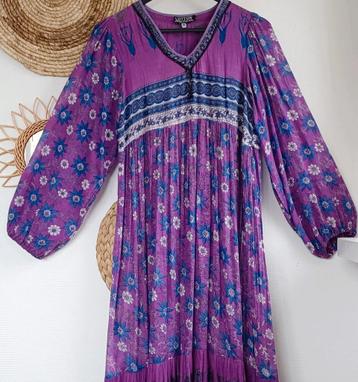 Vintage 70s India gauze jurk hippie Romy Boomsma visionary 