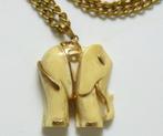 Olifant hanger met ketting (voor geluk), Ophalen of Verzenden, Zo goed als nieuw, Goud, Overige materialen