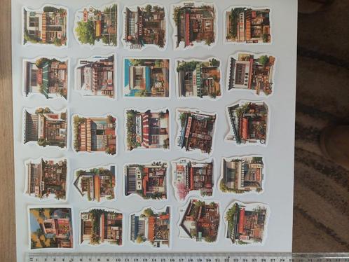 25 stickers Shops, Hobby en Vrije tijd, Scrapbooking, Nieuw, Versiering of Embellishment, Overige merken, Ophalen