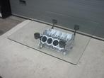 V8 Motor Blok Salontafel Land Range Rover 4.6 V8 Tafel, Gebruikt, 100 tot 150 cm, Glas, Minder dan 50 cm