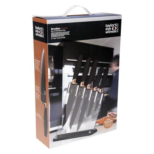 Taylor's Eye Witness BROOKLYN Copper Messenset & -houder NEW, Huis en Inrichting, Keuken | Bestek, Nieuw, Ophalen of Verzenden