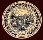 Oud wandbord royal goedewagen blue delft lente rinia en jan, Antiek en Kunst, Ophalen