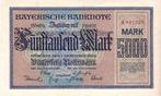 BAYERISCHE  BANKNOTE  5000 MARK  1922 Prachtig, Verzenden, Duitsland