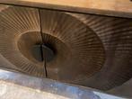 Tv meubel 160 cm mangohout houtsnijwerk, Ophalen, 150 tot 200 cm, Nieuw, Minder dan 100 cm