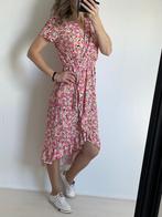 Jurk zomerjurk overslag jurk Pescara roze bloemetjes XL, Ophalen of Verzenden, Onder de knie, Roze, Zo goed als nieuw