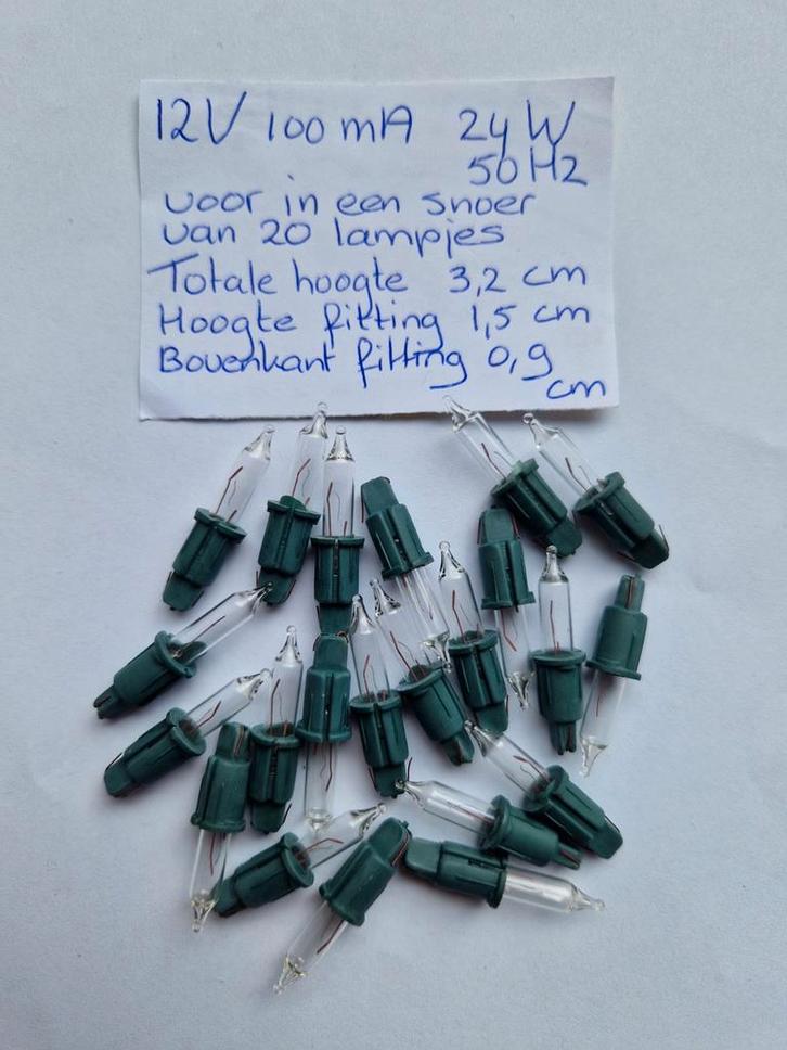 12V 100mA reservelampjes kerstverlichting insteeklampjes, Diversen, Kerst, Ophalen of Verzenden