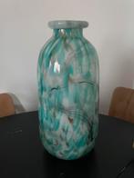 Grote vaas turquoise goud, Ophalen, Overige kleuren, Nieuw, Glas
