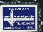 Sticker: Bar Het Steigertje - Oudeschild Texel, Ophalen of Verzenden, Zo goed als nieuw, Bedrijf of Vereniging