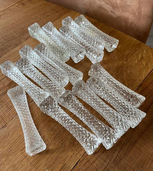 Glazen of kristallen messenleggers, Antiek en Kunst, Antiek | Glas en Kristal, Ophalen of Verzenden
