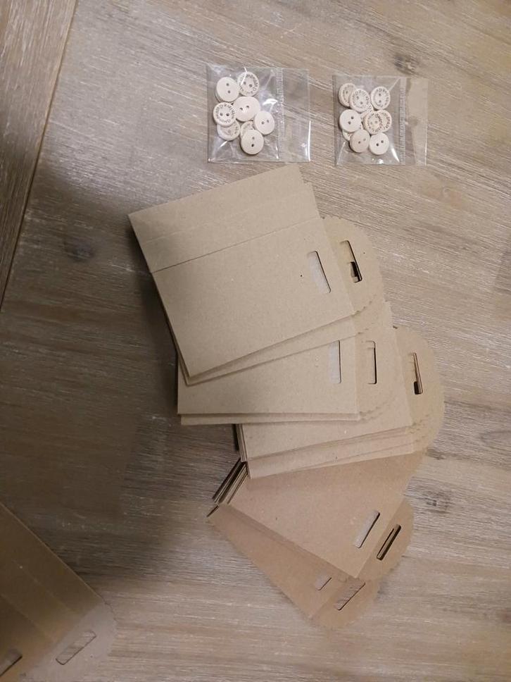 Leuke Cadeautasjes met Knoop - Nieuw!, Hobby en Vrije tijd, Kaarten | Zelf maken, Nieuw, Ophalen of Verzenden